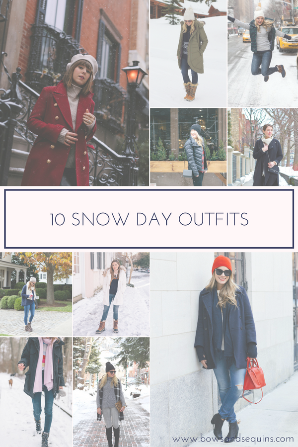Jessica Sturdy shares ten outfits for snow day inspiration.