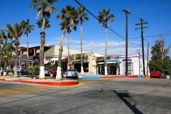 Jessica Sturdy shares photos from exploring San Jose del Cabo in Mexico. Colorful streets and blue skies.