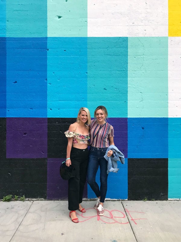 Kelly Chrischilles and Jessica Sturdy at a concert in the West Loop in Chicago.
