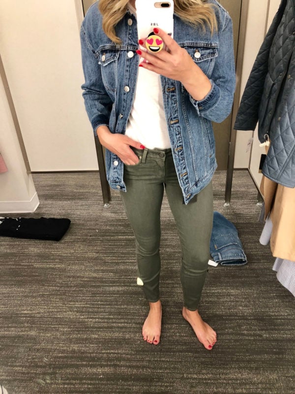 Nordstrom Anniversary Sale Favorite Finds Madewell Jacket Olive Green Skinny Jeans