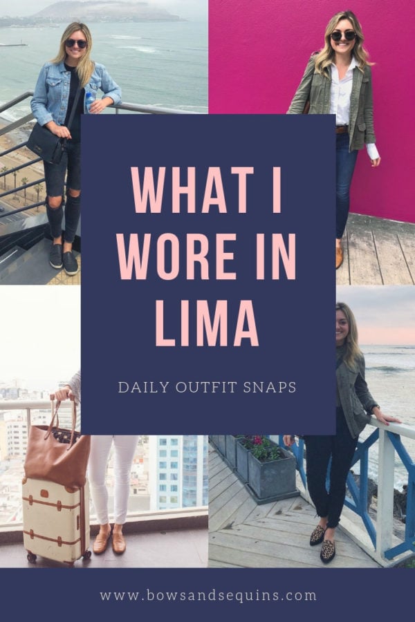 Remote year lifestyle blogger Jessica Sturdy of Bows & Sequins shares almost every outfit she wore in Lima, Peru in September of 2018 on the 4-month Kahlo program.