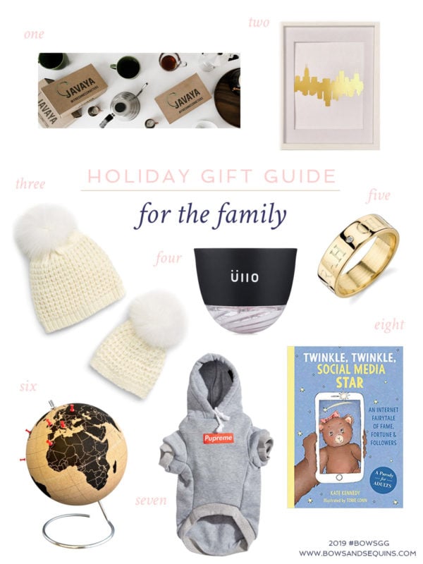 Bows & Sequins Gift Guide for the Whole Family -- Great gifts that the entire family will enjoy.