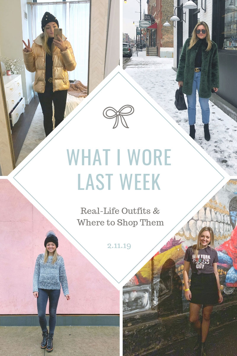 Bows & Sequins shares real life outfit photos taken in Chicago.