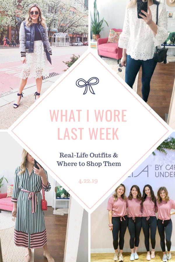 Fashion and lifestyle blogger Jessica Sturdy of Bows & Sequins shares her daily outfits over the last week.
