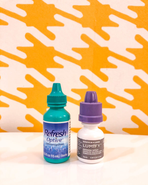 Eye doctor recommended eye drops for spring allergies: Refresh Optive and Lumify