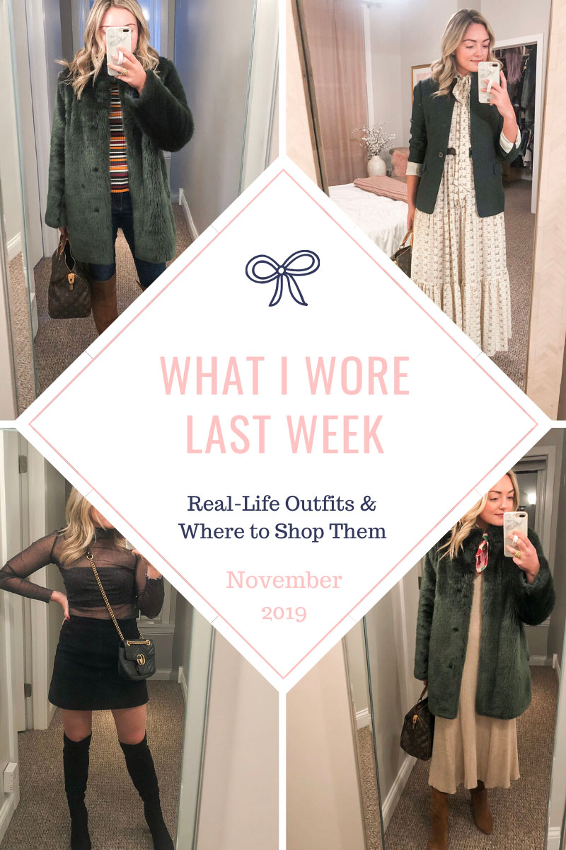 Chicago fashion blogger Bows & Sequins shares daily outfits in Chicago in November.