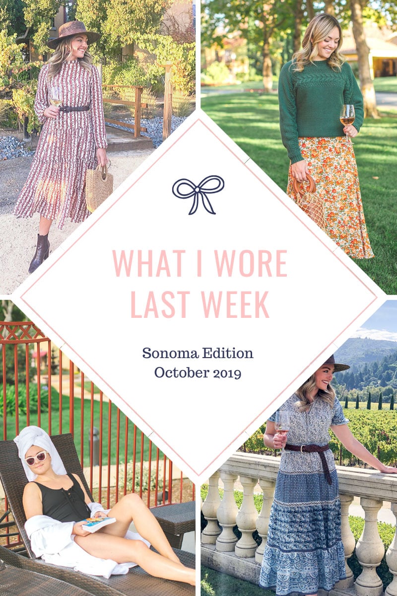 Fashion and travel blogger Bows & Sequins shares the outfits that she wore in Santa Rosa in Sonoma County in the fall.