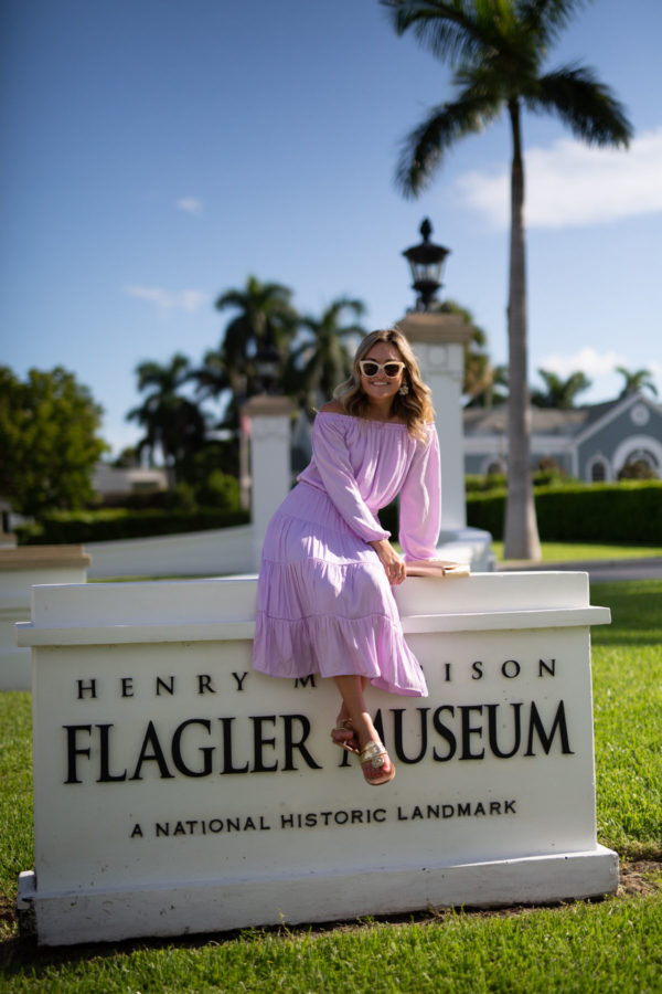 Jessica Sturdy at the Flagler Museum Wearing a Lilly Pulitzer Dress.