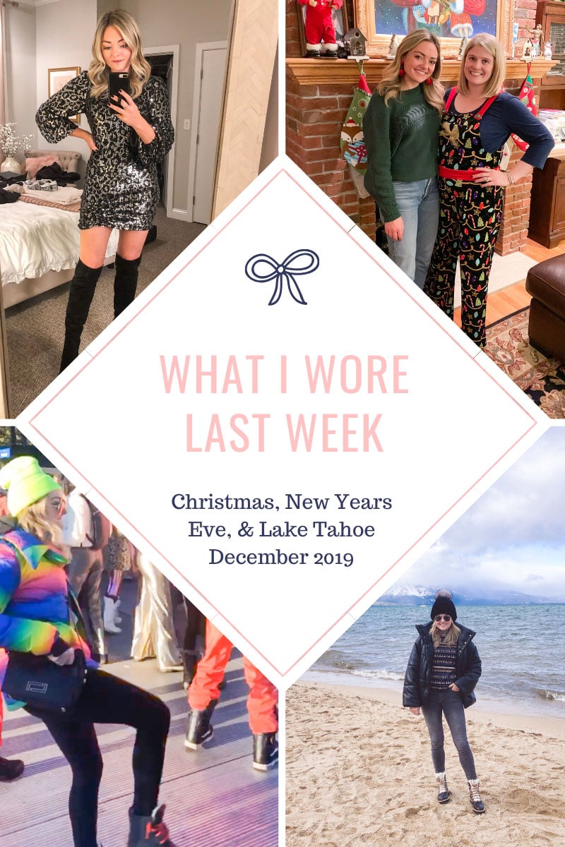 What I Wore on Christmas Eve, Out to Tao in Chicago, New Years Eve Sequin Mini Dress, Snowglobe Music Festival in Lake Tahoe