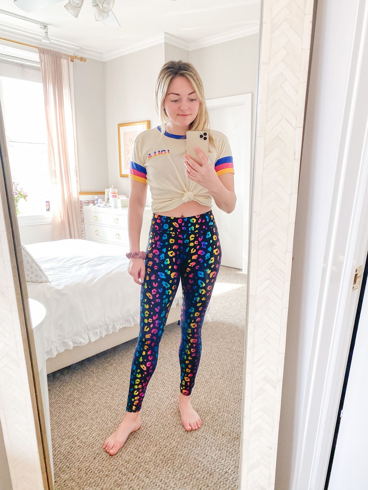 terez rainbow leopard leggings — bows 