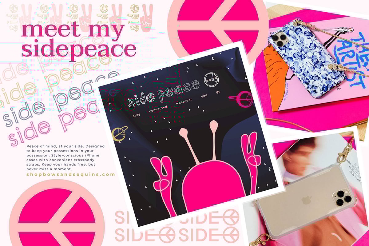 Longtime lifestyle blogger Bows & Sequins launches her own product called the SIDEPEACE.