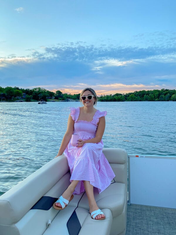 Pink & White Striped Nap Dress on Jessica Sturdy