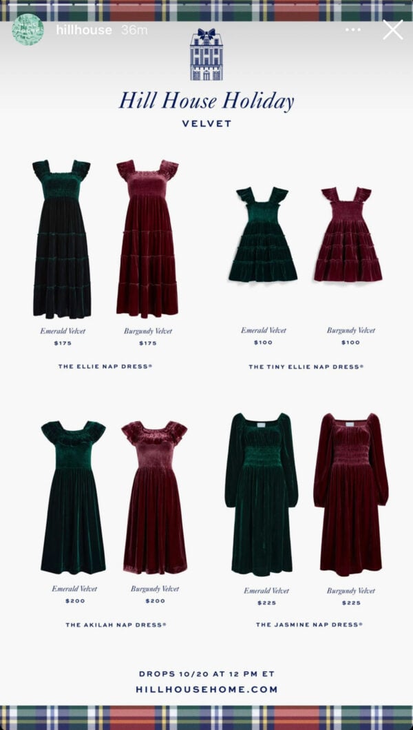 Hill House Holiday Velvet Nap Dress Styles