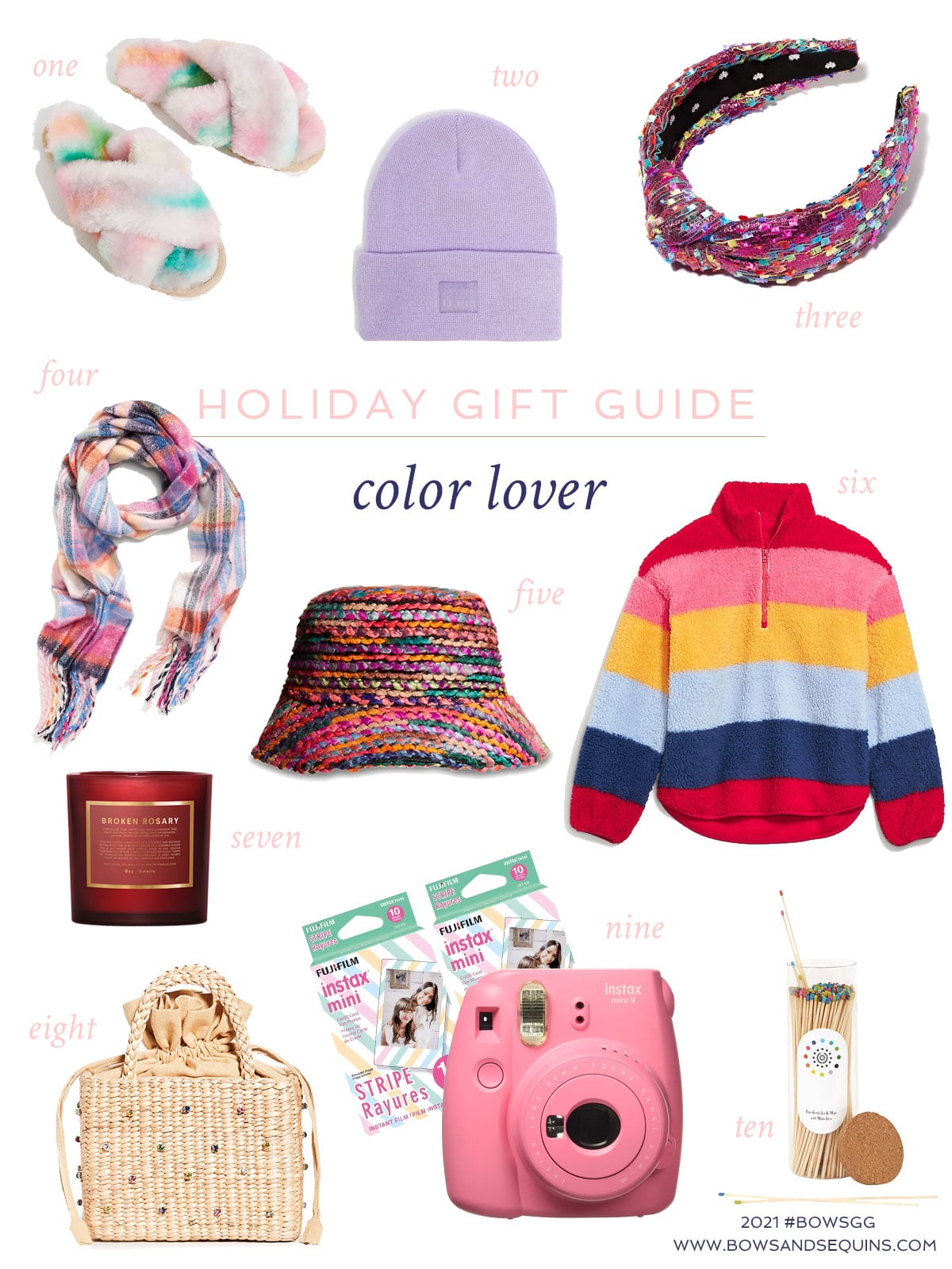 Bows & Sequins Colorful Rainbow Gift Guide