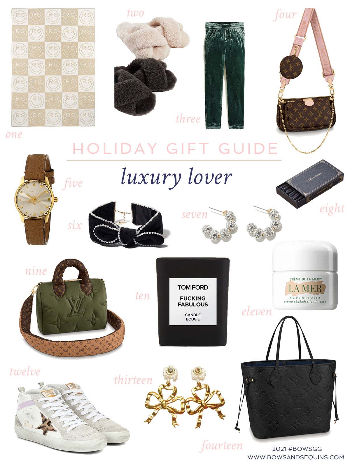 Bows & Sequins Gift Guide for the Luxury Lover Designer Duds