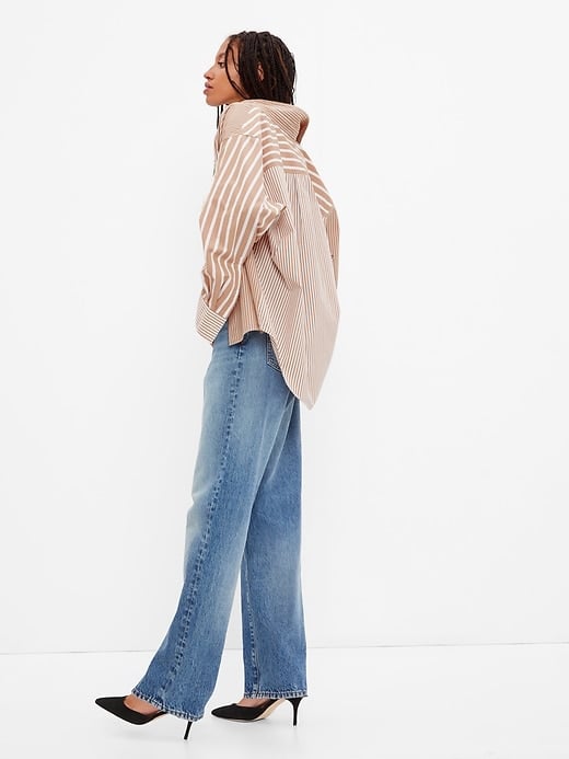 Affordable Fall Fashion at Gap: Oversized Mixed Media Shirts