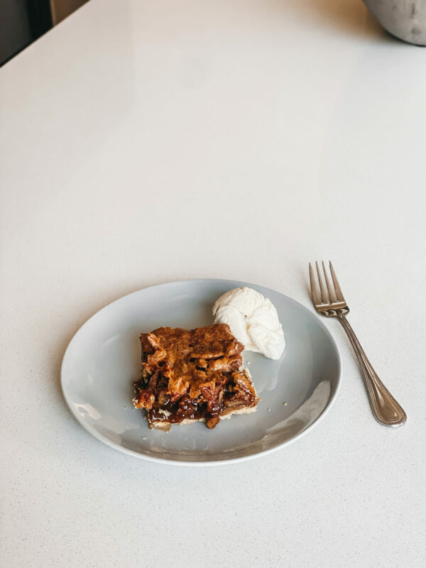 The best pecan bar recipe that's so easy to make! Homemade shortbread crust recipe included.