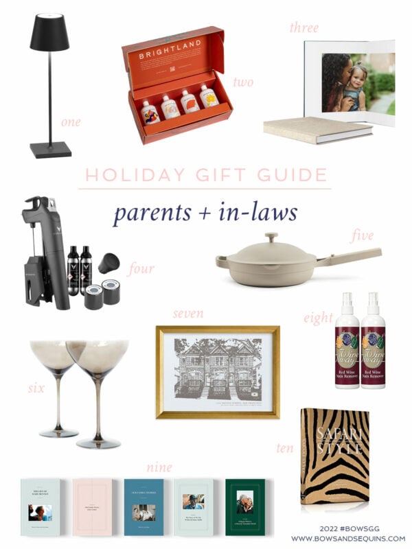The best holiday gifts and Christmas present for parents, mother in law, and father in law.