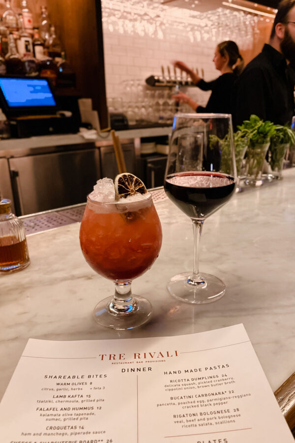 Mocktails at Tre Rivali Restaurant in the Journeyman Hotel