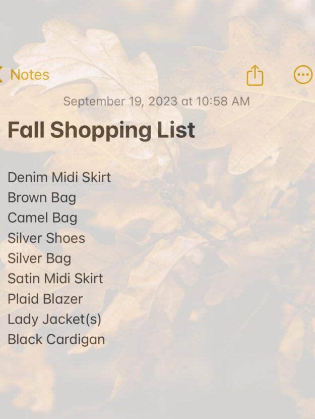 Fashion blogger Jessica Sturdy shares her 2023 Fall Fashion Shopping List