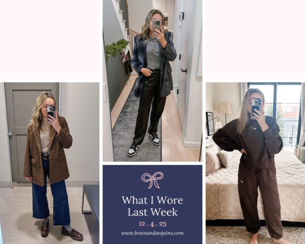 Chicago blogger shares real-life outfits from November and December in Chicago.