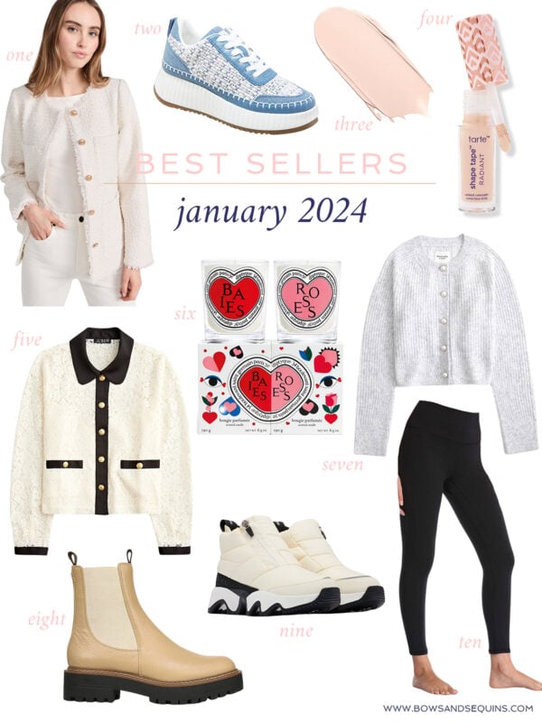 Lifestyle blogger shares January 2024 Best Sellers and most popular products.