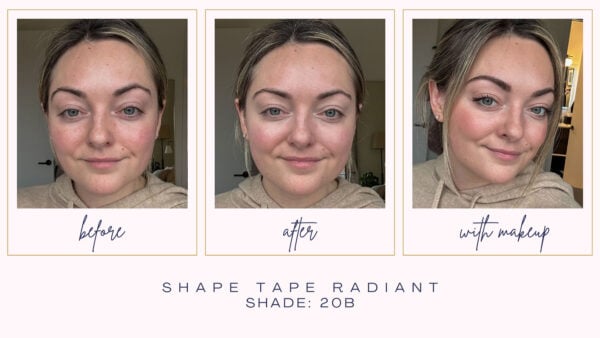 Chicago beauty blogger reviews Tarte's Shape Tape Radiant concealer in shade light 20B
