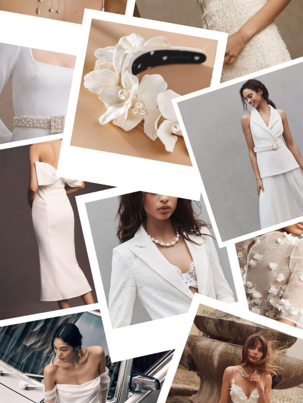 Fashion blogger Jessica Sturdy of Bows & Sequins shares some of her wedding style inspiration and bridal dresses in white.