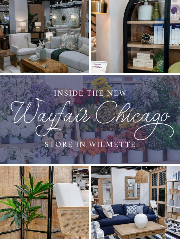 Chicago blogger takes you inside of the new Wayfair store in Wilmette.